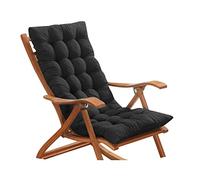 Xpnit 8cm Thick Bench Cushion 2/3 Seater,Garden High Back Chair Cushion Chair Seat Pad Backrest for Patio Sun Lounger Recliner (110 * 40cm,Black)