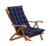 Xpnit 8cm Thick Bench Cushion 2/3 Seater,Garden High Back Chair Cushion Chair Seat Pad Backrest for Patio Sun Lounger Recliner (60 * 40cm,Blue)