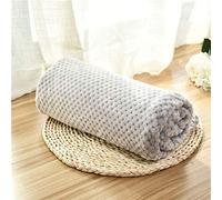 Xpnit Pet Bed Blanket Warm Dog Cat Towel Warm Pet Sleep Rest Blanket Puppy Kitten Bed Cover Bath Towel Blankets for Autumn Winter (Light grey,L 100x80cm)
