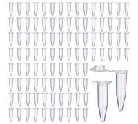 XPOOP 100 Pieces 1.5 ML Centrifuge Tubes, Micro Plastic Centrifuge Tube, Micro Test Tubes Sample Vial, Plastic Centrifuge Tubes, Plastic Test Tube Centrifuge Vial, Laboratory Centrifuge Tubes