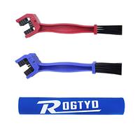 XPOOP 2pcs Motorcycle Chain Brush Bike Brush Bike Gear Cleaning Brush Tool Chain Cleaner Motorbike Chain Brush Chain Cleaner Brush Chain Cleaning Brush for Bike Motorcycle Chain(Blue and Red)