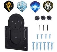 XPOOP Dartboard Bracket, Dart Board Hanging Kit, Hanging Dartboards Professional, Dart Board Accessories, Comes with 4 Dart Stickers, Dartboard Mounting Bracket for Targets, Archery (Black)