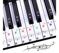 XPOOP Piano Keyboard Stickers Piano Key Music Notes Letter Label Piano Notes Guide for Beginner for 37/49/54/61/88 White and Black Keys Removable Piano Keyboard Note Labels for Learning