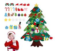 XPOOP Toddler Christmas Tree Felt Christmas Tree DIY Felt Christmas Tree for Kids with 32Pcs Detachable Ornaments DIY Christmas Tree Set Christmas Felt Tree Home Door Wall Christmas Decorations
