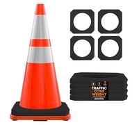 Xpose Safety Octagon Traffic Cone Weight 7 lbs, Heavy Duty Recycled Rubber Base for Stability, Fits Standard 18" to 36" Cones, Great for Construction Areas and Areas