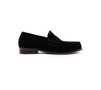 Xposed Black Suede Leather Penny Loafers [MA-OUR8689-609-BLACK, 8 UK / 42 EU]