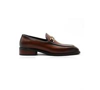 Xposed Brown Polished Leather Snaffle BIT Dress Loafers [MA-OUR001-07-TAN, 8 UK / 42 EU]
