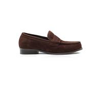 Xposed Brown Suede Leather Penny Loafers [MA-OUR8689-609-COFFEE, 11.5 UK / 46 EU]