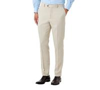 Xposed Calix â€“ Cream Wool Mix Herringbone Tailored Suit Trousers [TRS-Calix-Cream, UK/US 32 EU 42]