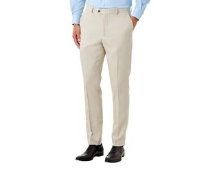 Xposed Calix â€“ Cream Wool Mix Herringbone Tailored Suit Trousers [TRS-Calix-Cream, UK/US 32 EU 42]