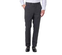 Xposed Calix â€“ Wool Mix Herringbone Tailored Dark Grey Suit Trousers [TRS-Calix-DK.Grey, UK/US 36 EU 46]
