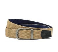 Xposed Casual Woven Stretch Belt Elasticated Braided Reversible Buckle 2 Side 35 mm Belts for Mens Women [BLT-STR-TAN-NAVY]