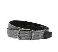 Xposed Casual Woven Stretch Belt Elasticated Braided Reversible Buckle 2 Side 35 mm Belts for Mens Women [BLT-STR-BLACK-GREY]