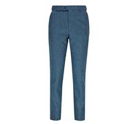 Xposed Classic Kano Men’s Tweed Check Trousers Retro 1920s Vintage Styled Herringbone Tailored Fit Suit Pants [AMZCH-TRS-KANO-NAVY-32]