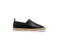 XPOSED Faux Leather Slip-On Espadrille Shoes in Black | Size: 10 XPOSED Black 10
