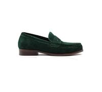 Xposed Green Suede Leather Penny Loafers [MA-OUR8689-609-GREEN, 10 UK / 44 EU]