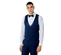 Xposed Greg - Mens Wedding Waistcoat Tuxedo Formal Double Breasted Tailored Dinner Party Vest [WC-V83710-2-GREG-NAVY, UK/US 48 EU 58]