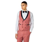 Xposed Greg - Mens Wedding Waistcoat Tuxedo Formal Double Breasted Tailored Dinner Party Vest [WC-V83710-11-GREG-PINK, UK/US 50 EU 60]