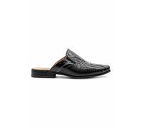 Xposed Handmade Real Leather Half Shoes Men's Closed Toe Slip On Mules[103-249-BLACK-45 EU, 11 UK]
