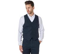 Xposed JIM Mens Tweed Waistcoat Retro Classic Tailored Fit Smart Formal 1920s Vintage Styled Vest [PWC-JIM-BLUE-38]