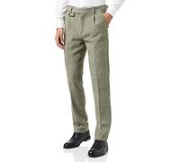 Xposed Martin Mens Grey Green Herringbone Trouser Formal Tailored Fit 1920s Retro Vintage Styled Pants [AMZCH-TRS-NW-MARTIN-GREEN-38]