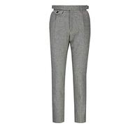 Xposed Martin Mens Grey Green Herringbone Trouser Formal Tailored Fit 1920s Retro Vintage Styled Pants [AMZCH-TRS-NW-MARTIN-GREY-34]