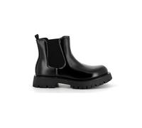 Xposed Men’s Black Chelsea Ankle Boots - Faux Leather Slip-On Boots with Chunky Cleated Sole - Smart-Casual Winter Boots[UB7880-6-NOIR-44]