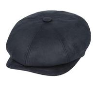 Xposed Men’s Black Leather Look 8 Panel Newsboy Flat Cap Ivy Beret Peaked Baker Boy Hat