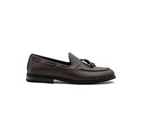 Xposed Men’s Brown Faux Leather Tassel Loafers - Classic Smart Slip-On Shoes