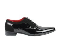 Xposed Men’s Classic Black Patent Leather Derby Shoes Retro Wedding Party [ARMANDO-BLACK-SHINY-NUBUCK-41]