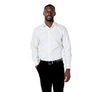 Xposed Men’s Classic Collar Single Cuff Cream Shirt Tailored Fit [SL-1050-CREAM-5XL]
