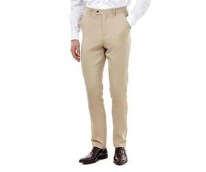 Xposed Men’s Stone Tailored Suit Trousers Cream Honeycomb Weave [TRS-ZAK-STONE-36UK]