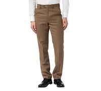 Xposed Men’s Tailored Fit Herringbone Weave Trousers Vintage Styled Navy Tweed Pants[TRS-X6068-4-TAN-44]
