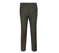 Xposed Men’s Tailored Fit Herringbone Weave Trousers Vintage Styled Navy Tweed Pants[TRS-X6680-2-GREEN-34]