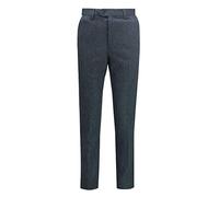 Xposed Men’s Tailored Fit Textured Tweed Trousers Classic 1920s in Blue, Tan Brown[TRS-X6058-3-BLUE-38]