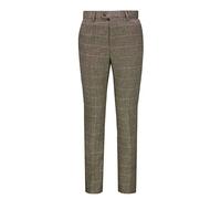 Xposed Men’s Tweed Check Trousers Brown Grey Retro Herringbone 1920s Tailored Fit Suit Pants