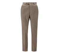 Xposed Men’s Wool Blend Houndstooth Suit Trousers Classic Brown Grey Tweed Check Tailored Fit [TRS-HERVE-BROWN-36]