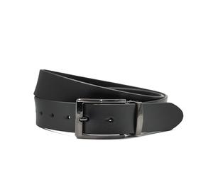 Xposed Menâ€™s Black Genuine Leather Belt Classic 3 cm Smart Formal Trouser Jeans Belts [BLT-RB-N3-125cm]