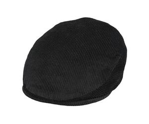 Xposed Menâ€™s Classic 100% Cotton Corduroy Flat Cap Peaked Fully Lined Hat Black Tan [WF2175-BLACK-M]