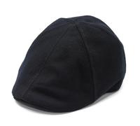 Xposed Menâ€™s Country Hat Dark Navy Wool Mix 6 Panel Duckbill Flat Cap Retro Gatsby Hat [FL108NVY-NAVY-S/M]