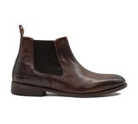 Xposed Menâ€™s Handmade in Italy Polished Italian Leather Chelsea Boots Collapsible Shoes [IT-PM4-BUFFALO-BROWN-44]