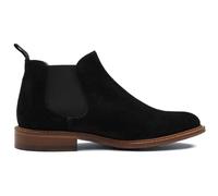 Xposed Menâ€™s Soft Italian Suede Chelsea Boots Classic Handmade Flexible Leather Sole [IT-7148-WRINKLE-NERO-43]