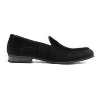 Xposed Menâ€™s Velvet Dress Slippers Quilted Insole Leather Tuxedo Wedding Loafers Shoes [ R885-BLACK-11UK]