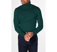 XPOSED Men's 100% Cotton Fine Knit Roll Neck Jumper in Dark Grey | Size: Large XPOSED Dark Grey L