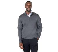 XPOSED Men's 100% Cotton Knit Zip Neck Jumper for All Occasions in Grey | Size: Small XPOSED Grey S