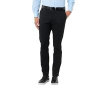 Xposed Mens 100% Cotton Stretch Pre Washed Chino Black Tapered Legs [SID-CHINO17-BLACK-40]