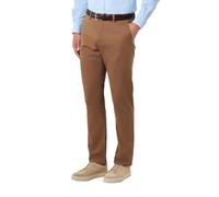 Xposed Mens 100% Cotton Stretch Pre Washed Chino Brown Tapered Legs [SID-CHINO33-BROWN-40]