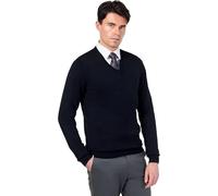 Xposed Mens 100% Cotton V Neck Jumper Regular Fit Classic Lightweight Knit Pullover Sweater