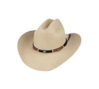 Xposed Mens 100% Pure Wool Stiff Cowboy Hat Outback Cattleman Wide Brim Western Rancher [TAN M]