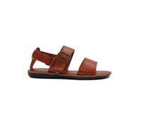 XPOSED Men's Adjustable Summer Walking Sandals Comfortable Faux Leather Sliders in Brown | Size: 9 XPOSED Brown 9